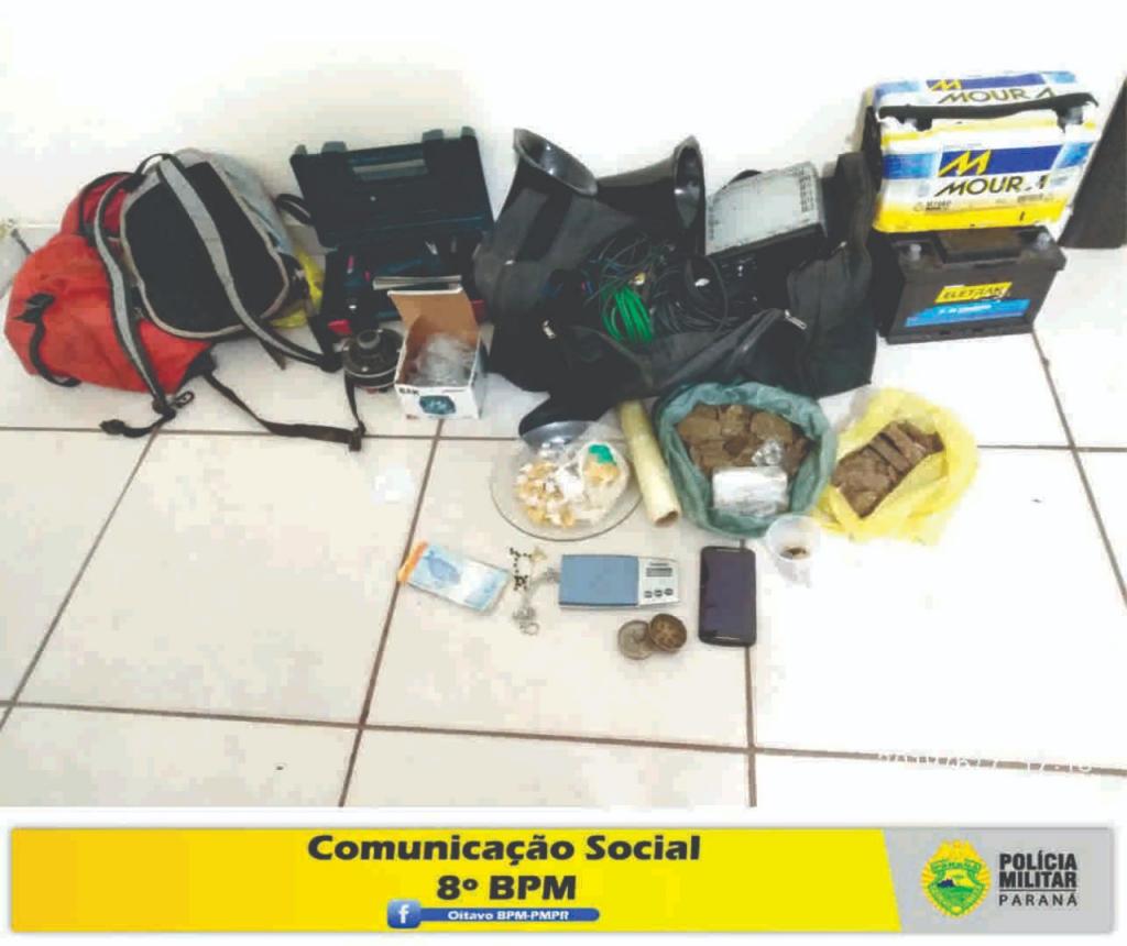 PONTO DE COMÉRCIO DE DROGAS É DESMANTELADO PELA PM DE NOVA ESPERANÇA