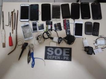 SOE Maringá apreende 12 celulares na Cadeia Pública de Nova...