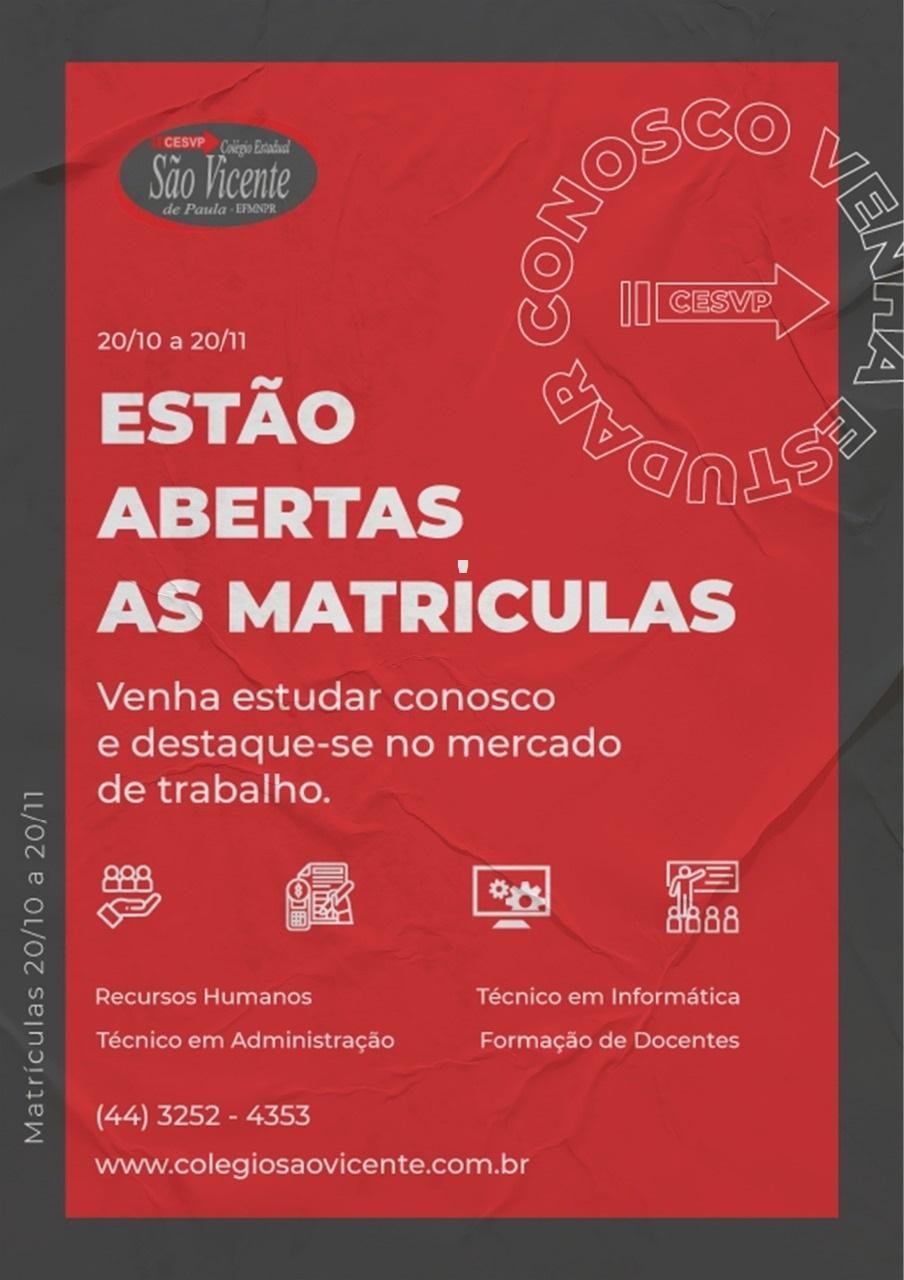 Matrículas - Colégio São Vicente de Paulo