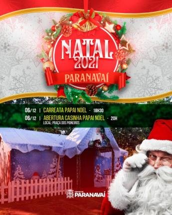 Programação de Natal em Paranavaí começa com carreata e abertura...