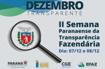 Abertas as inscrições para a Semana Paranaense da Transparência Fazendária