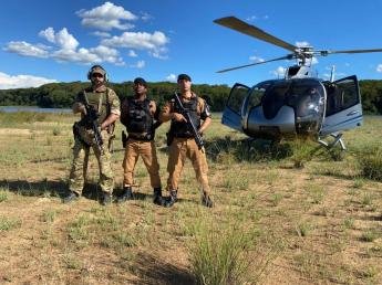 Helicóptero da Casa Militar do Estado do Paraná apoiou as...