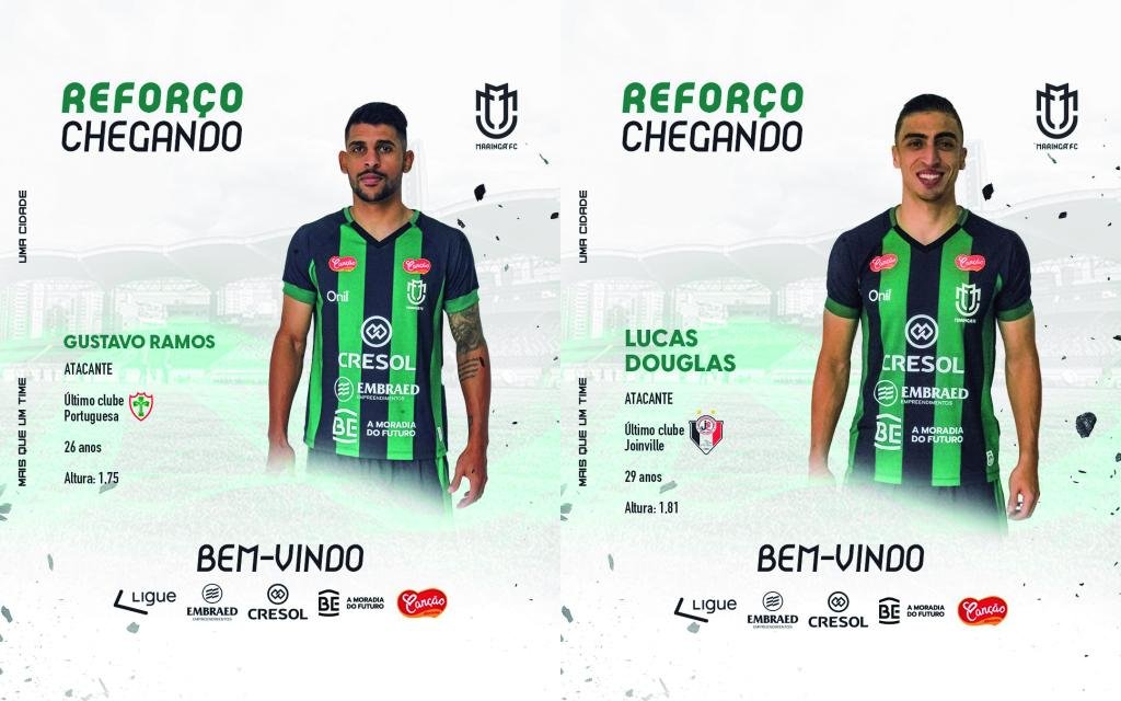 Mais dois reforços são confirmados no Maringá Futebol Clube para a Copa...