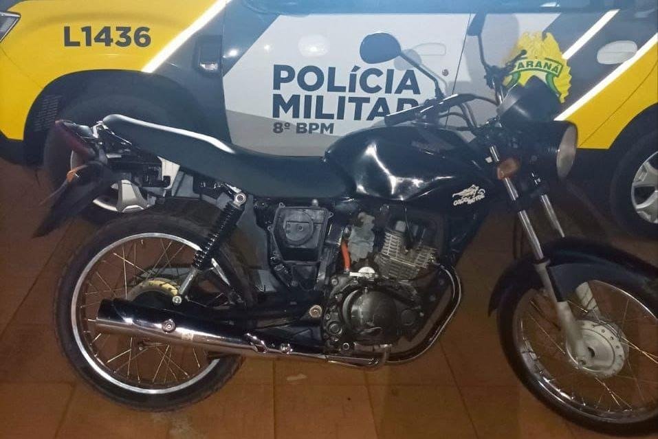 Paranacity: Polícia Militar realiza abordagem bem-sucedida e recupera motocicleta furtada em Maringá