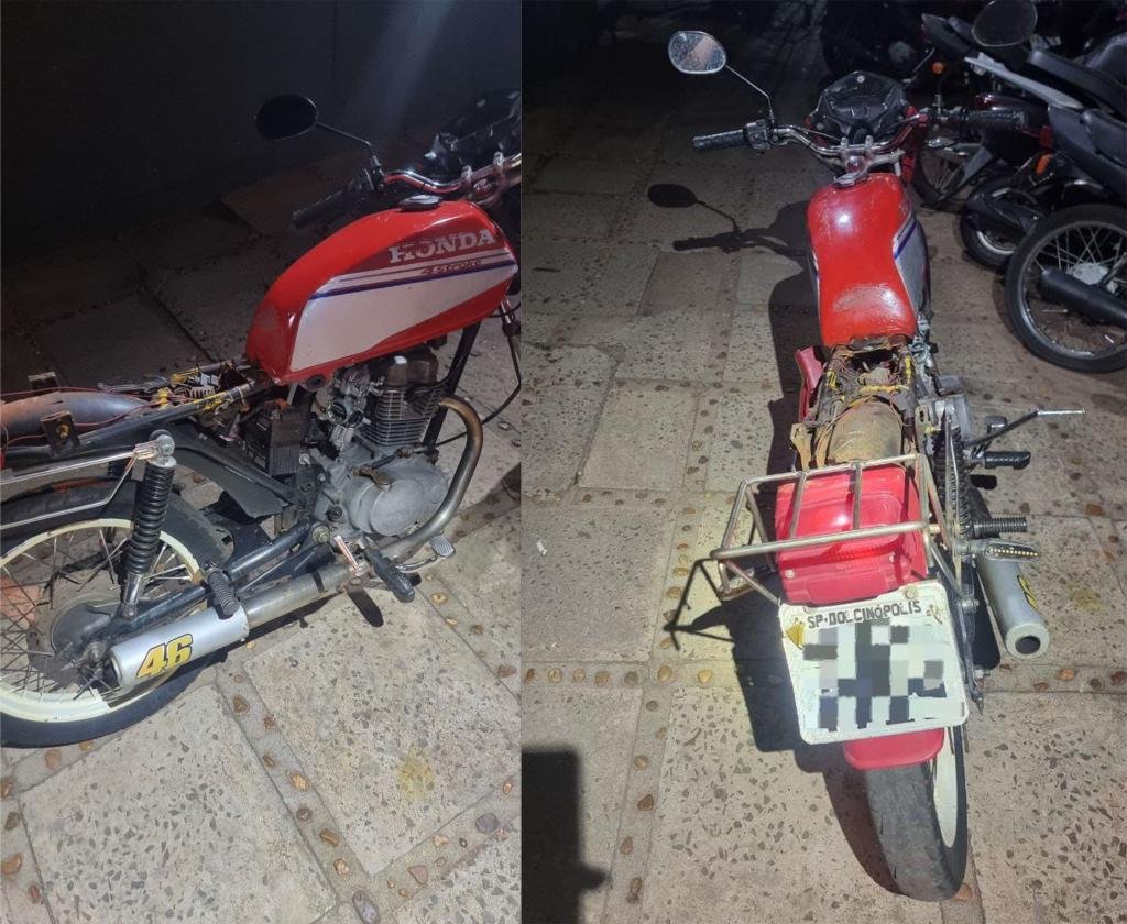 Motocicleta com chassi adulterado é apreendida em Operação da Polícia...