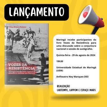 Livro traz a memória de militantes da resistência e luta...