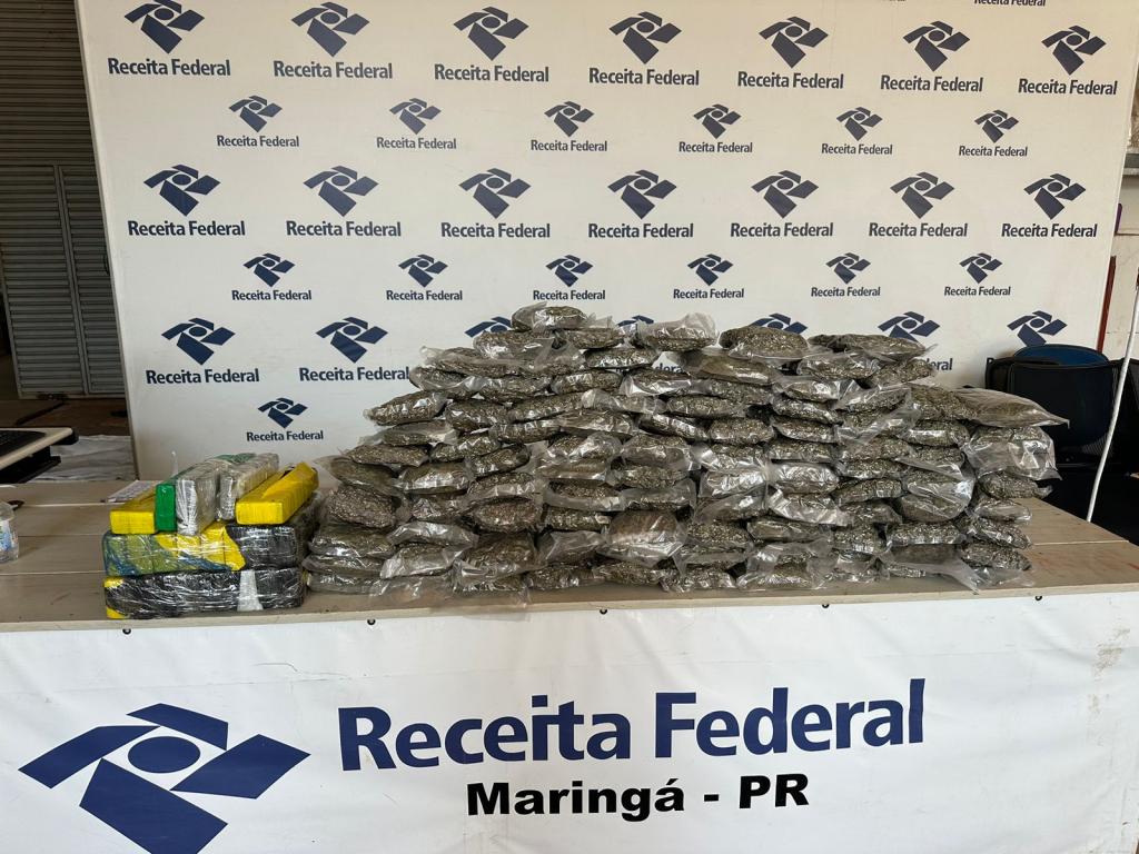 Operação da Receita Federal apreende veículo carregado com entorpecentes na PR 323