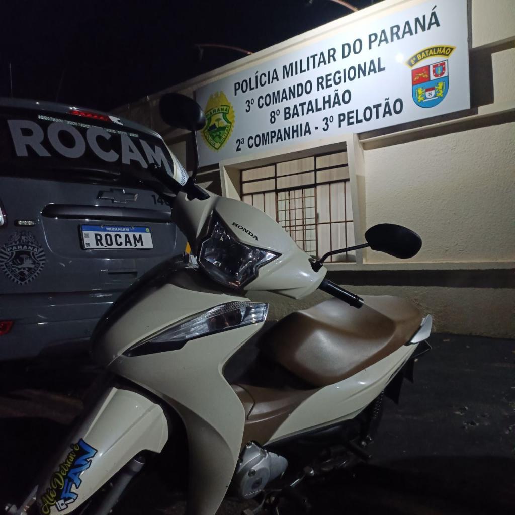 Polícia Militar recupera moto com alerta de furto em cidade da região