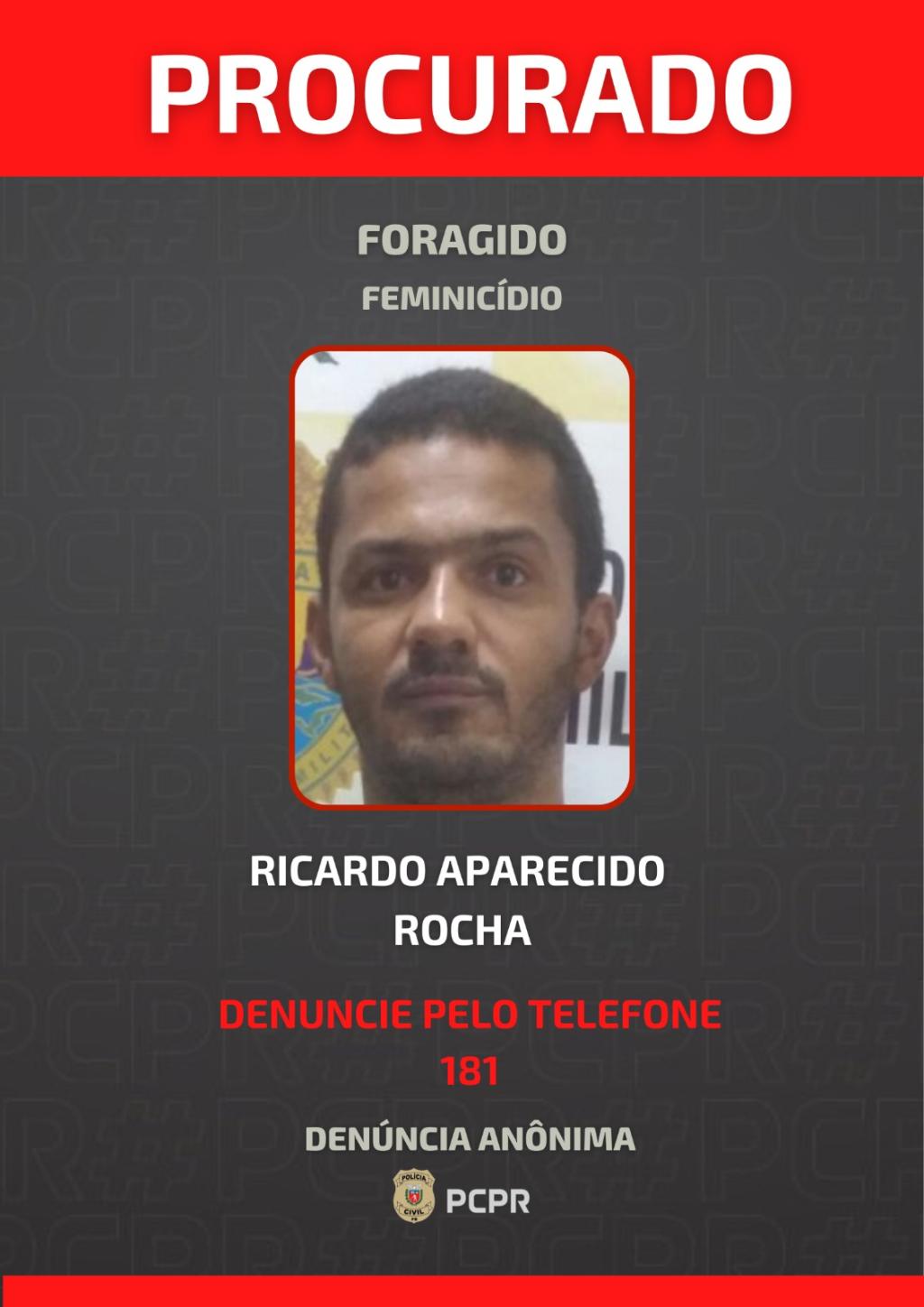 Polícia Civil divulga arte com rosto do suspeito de feminicídio que segue...