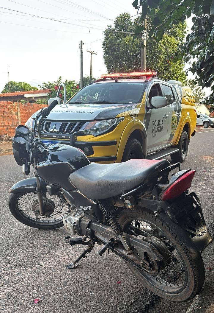 Polícia Militar recupera em Alto Paraná motocicleta furtada em Maringá...