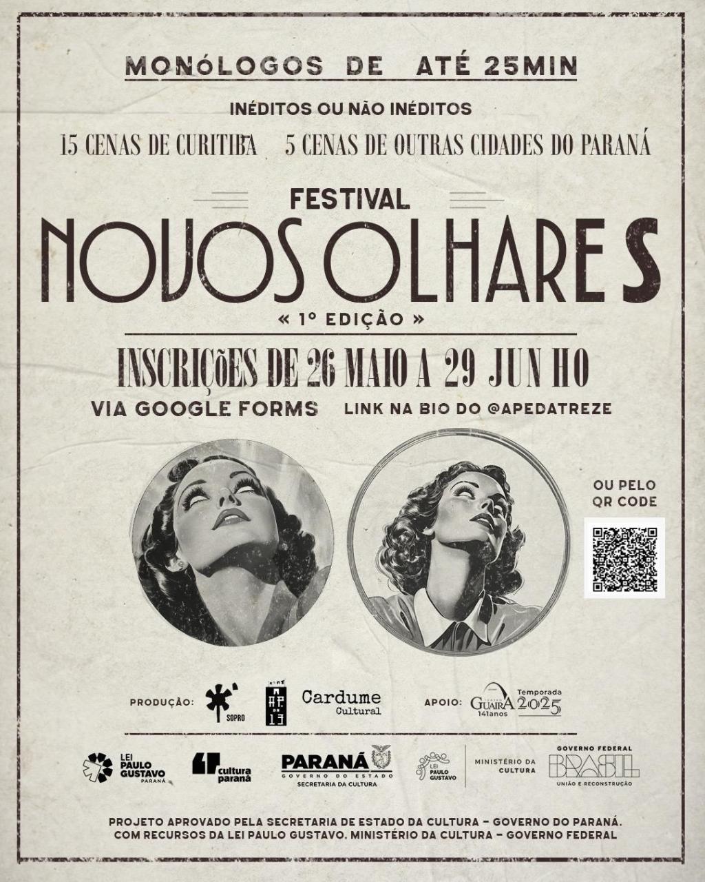 Festival abre inscrições para a seleção de monólogos de todo...