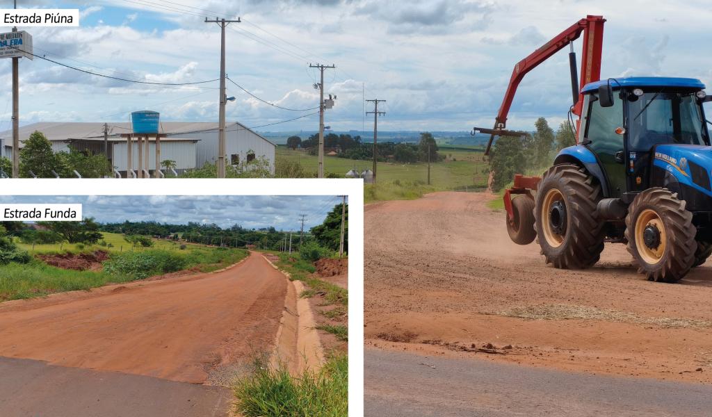 Estradas Piúna e Funda terão pavimentação em concreto autorizada pelo...