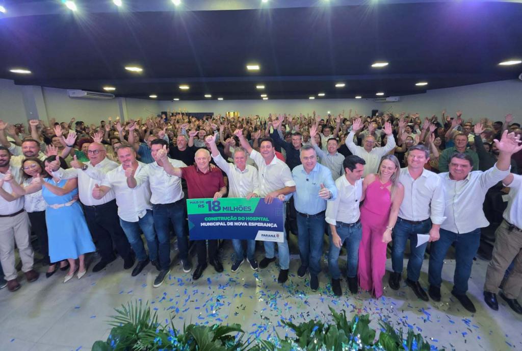 Governador Ratinho Junior anuncia novo Hospital Municipal e prefeito Eduardo Pasquini destaca...