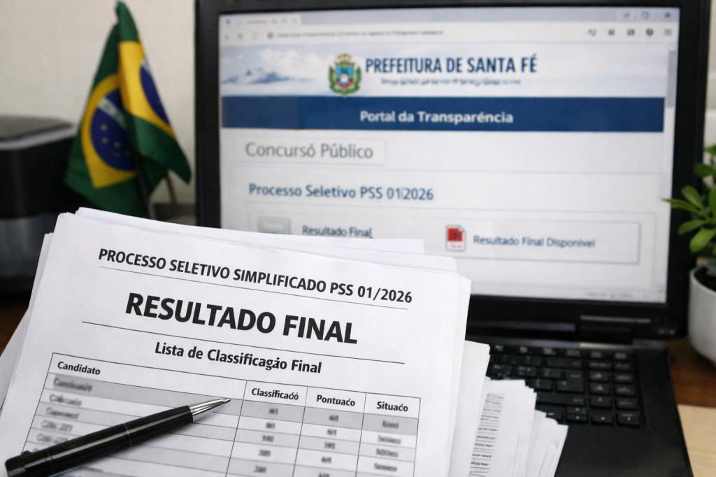 Prefeitura de Santa Fé divulga resultado final do PSS 01/2026