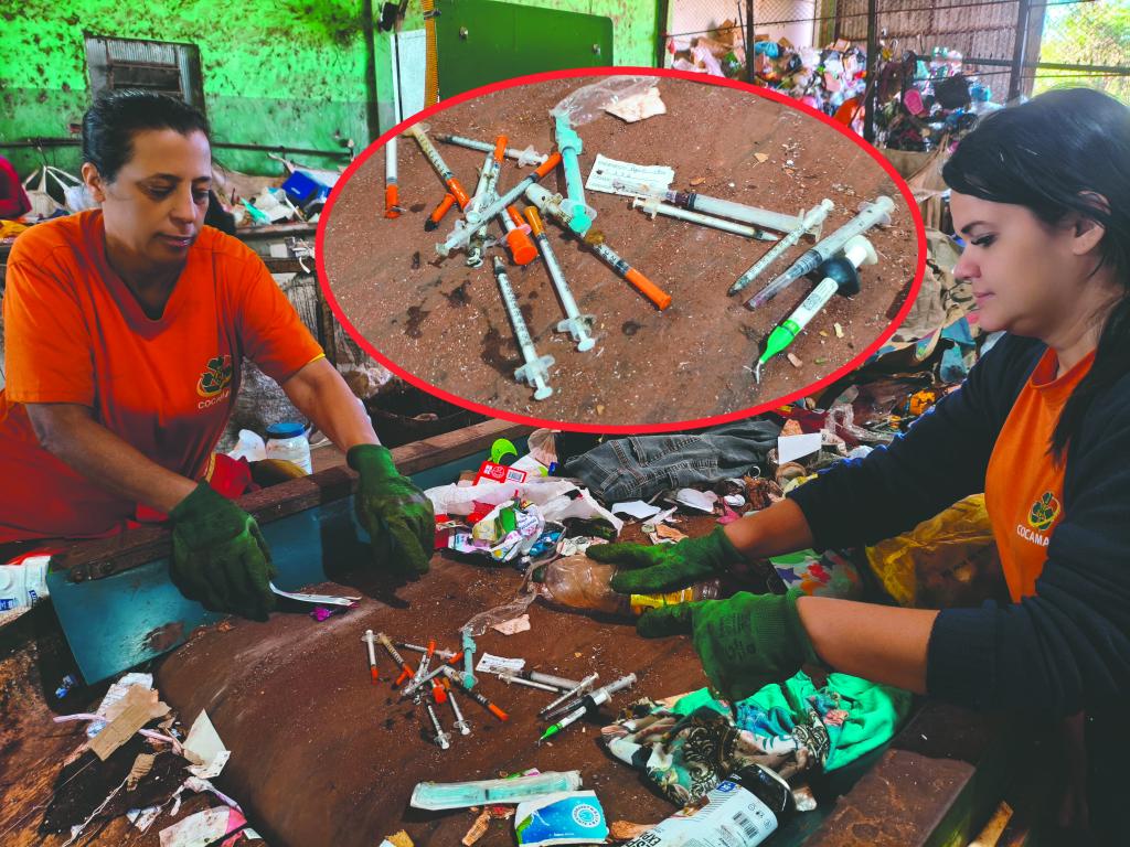 Descarte irregular de seringas preocupa Cooperativa de Catadores e coloca trabalhadores em...