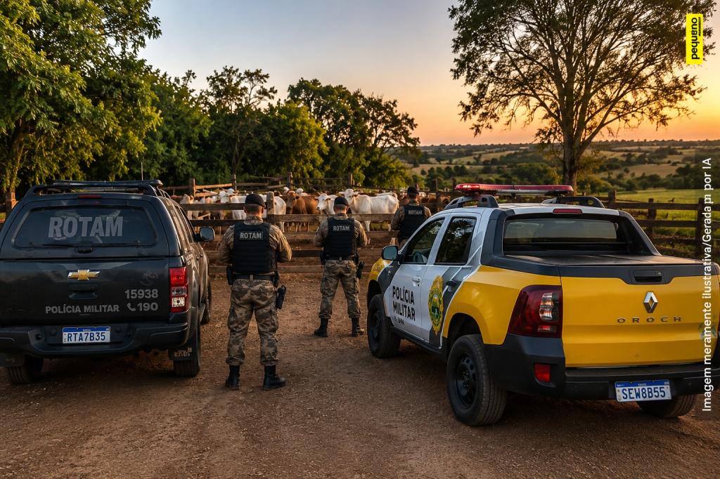 Ação da ROTAM recupera gados furtados e prende três pessoas...