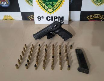 Adolescente é apreendido com pistola e munições durante ação da...