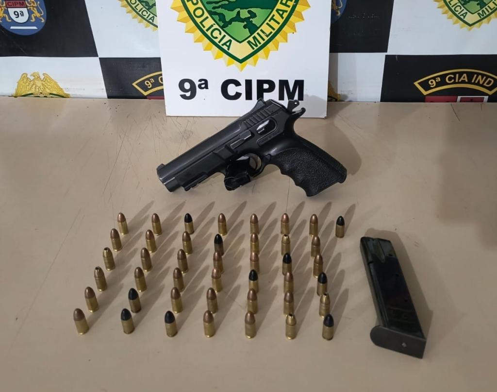 Adolescente é apreendido com pistola e munições durante ação da Polícia Militar...