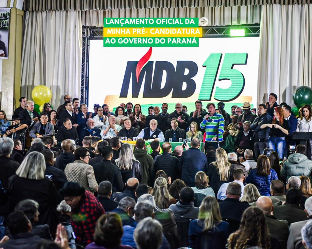 Anibelli Neto destaca força do MDB durante lançamento da pré-candidatura...