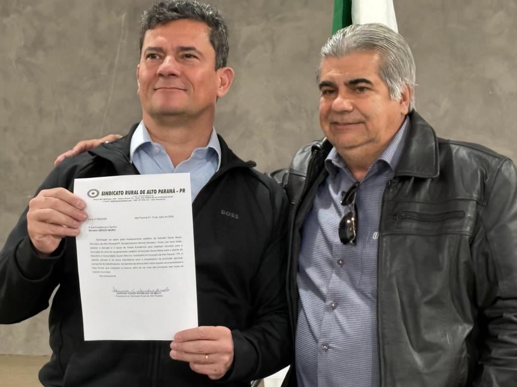 Sergio Moro (PL-PR) é recebido em Alto Paraná durante evento...