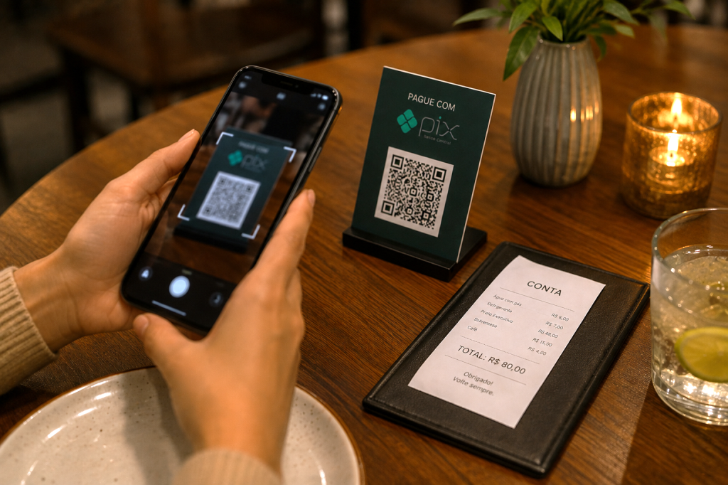 Pix amplia participação nas vendas de bares e restaurantes e avança em...