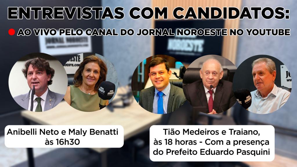 Jornal Noroeste realiza duas entrevistas ao vivo nesta quarta (16)...
