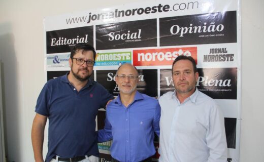 Presidente eleito da OAB - Subseção Nova Esperança visita a redação do Jornal Noroeste - capa