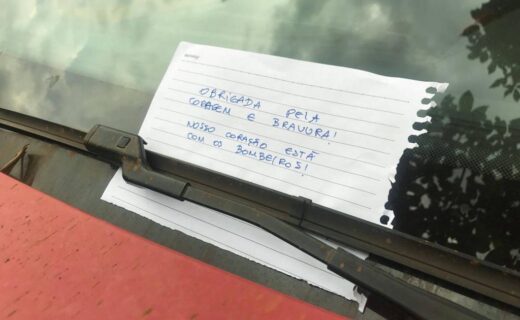 Bilhete de gratidão emocionou bombeiro do Paraná em Brumadinho - capa