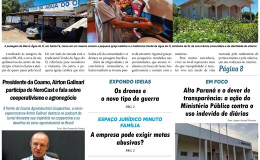 Jornal Noroeste - edição 1784 desta terça-feira, 17 de março de 2026 - capa