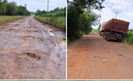 Produtores rurais reclamam das condições da estrada entre Maristela e Quatro Marcos, em Alto Paraná - capa