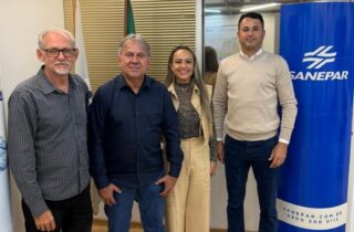 Lideranças políticas de Santa Fé protocolam pedido à Sanepar para ampliar reservatório de água que atende 75% da cidade - capa