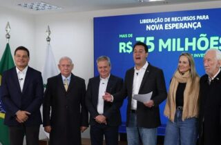 Prefeito Eduardo Pasquini anuncia pacote de R$ 75 milhões em investimentos  para Nova Esperança após reunião no Palácio Iguaçu - capa