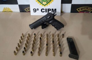 Adolescente é apreendido com pistola e munições durante ação da Polícia Militar em Santa Fé - capa