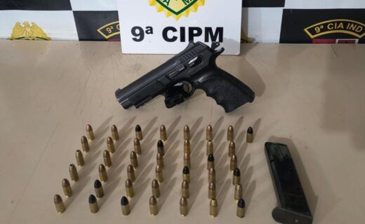 Adolescente é apreendido com pistola e munições durante ação da Polícia Militar em Santa Fé - capa