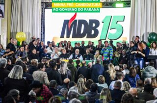 Anibelli Neto destaca força do MDB durante lançamento da pré-candidatura de Rafael Greca ao Governo do Paraná - capa