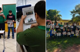 Jornal Noroeste chega às salas de aula e mobiliza alunos e educadores do Colégio Agrícola de Ivaitinga - capa