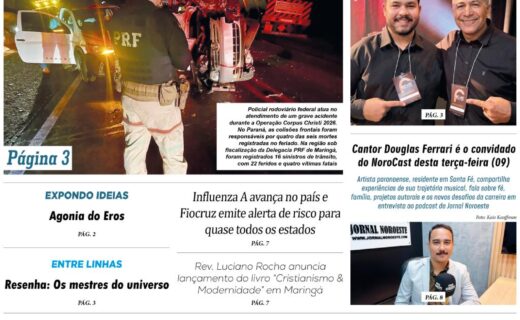 Jornal Noroeste - edição 1808 desta terça-feira, 09 de junho de 2026 - capa