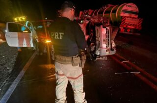 Acidente envolvendo veículo de Presidente Castelo Branco deixa três mortos na BR-376, em Guairaçá - capa