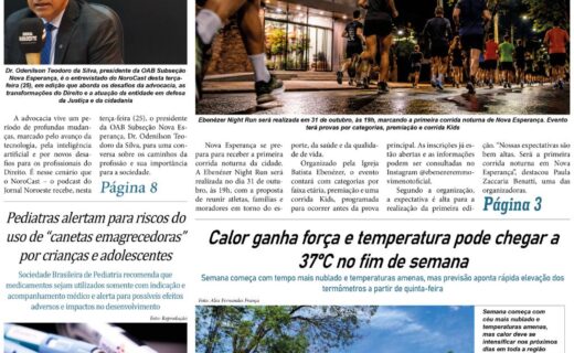 Edição 1830 – Terça-feira, 25 de agosto de 2026 - Capa