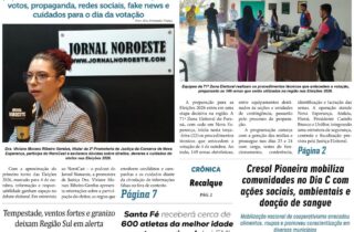 Jornal Noroeste - edição Nº1838 desta terça-feira, 22 de setembro de 2026 - capa