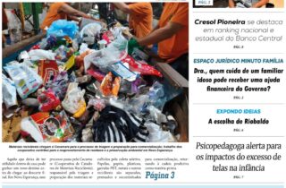 Jornal Noroeste - edição Nº1844 desta terça-feira, 13 de outubro de 2026 - capa