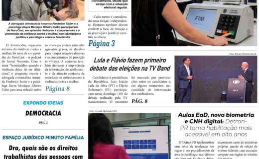 Jornal Noroeste edição Nº1846 desta terça-feira, 20 de outubro de 2026 - capa